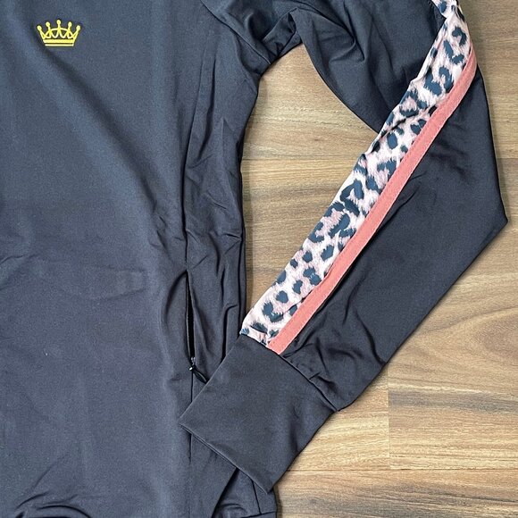 Kastel Denmark Lightweight Full Zip Jacket - Black & Animal Print - XS - Picture 2 of 5